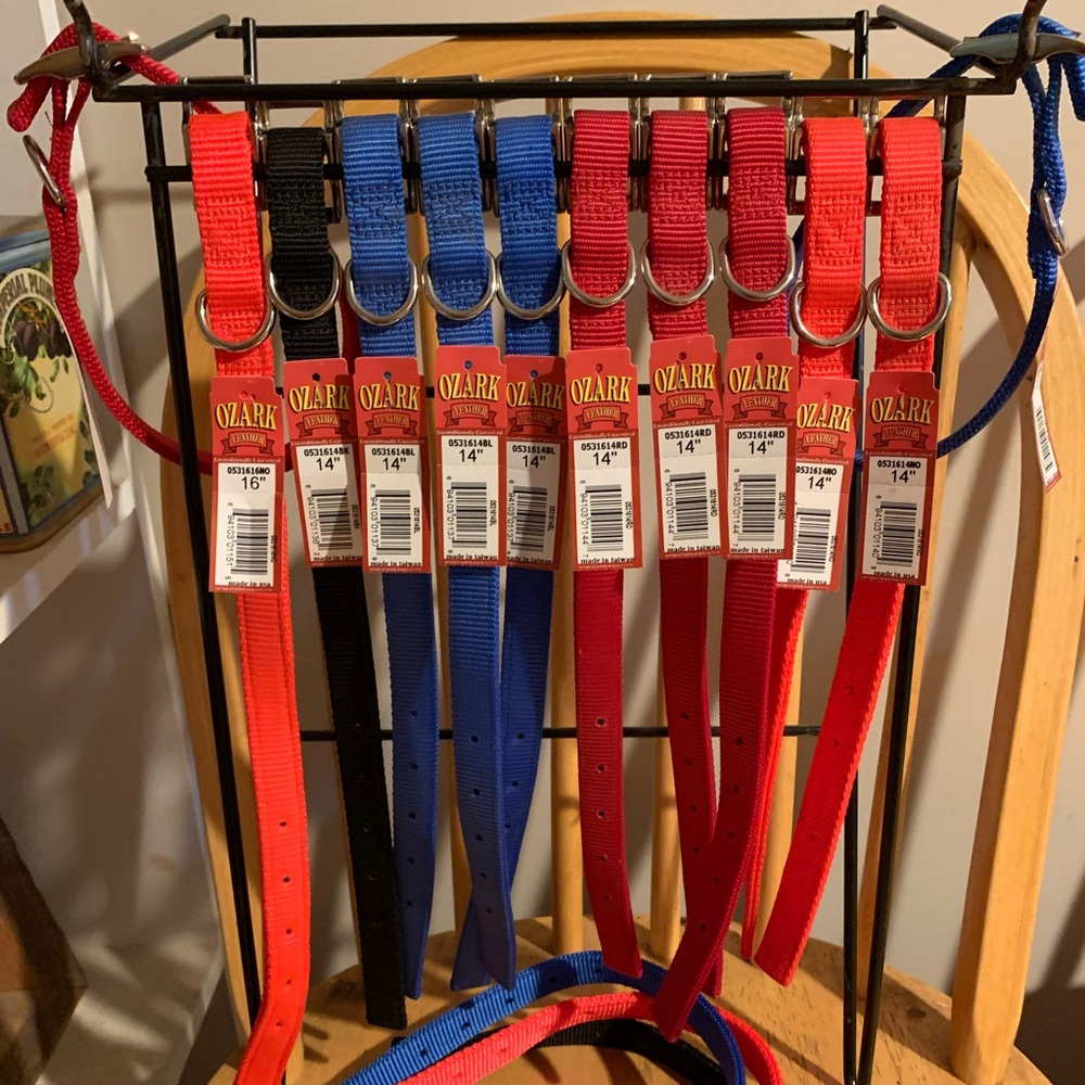 Ozark nylon D ring dog collars